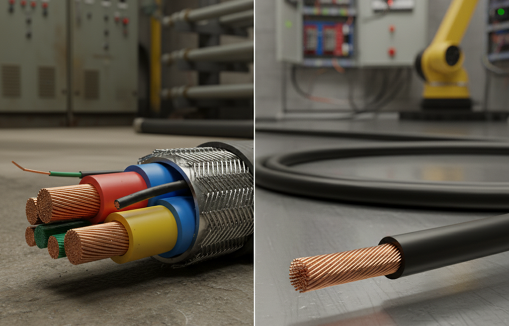 armoured vs flexible cable